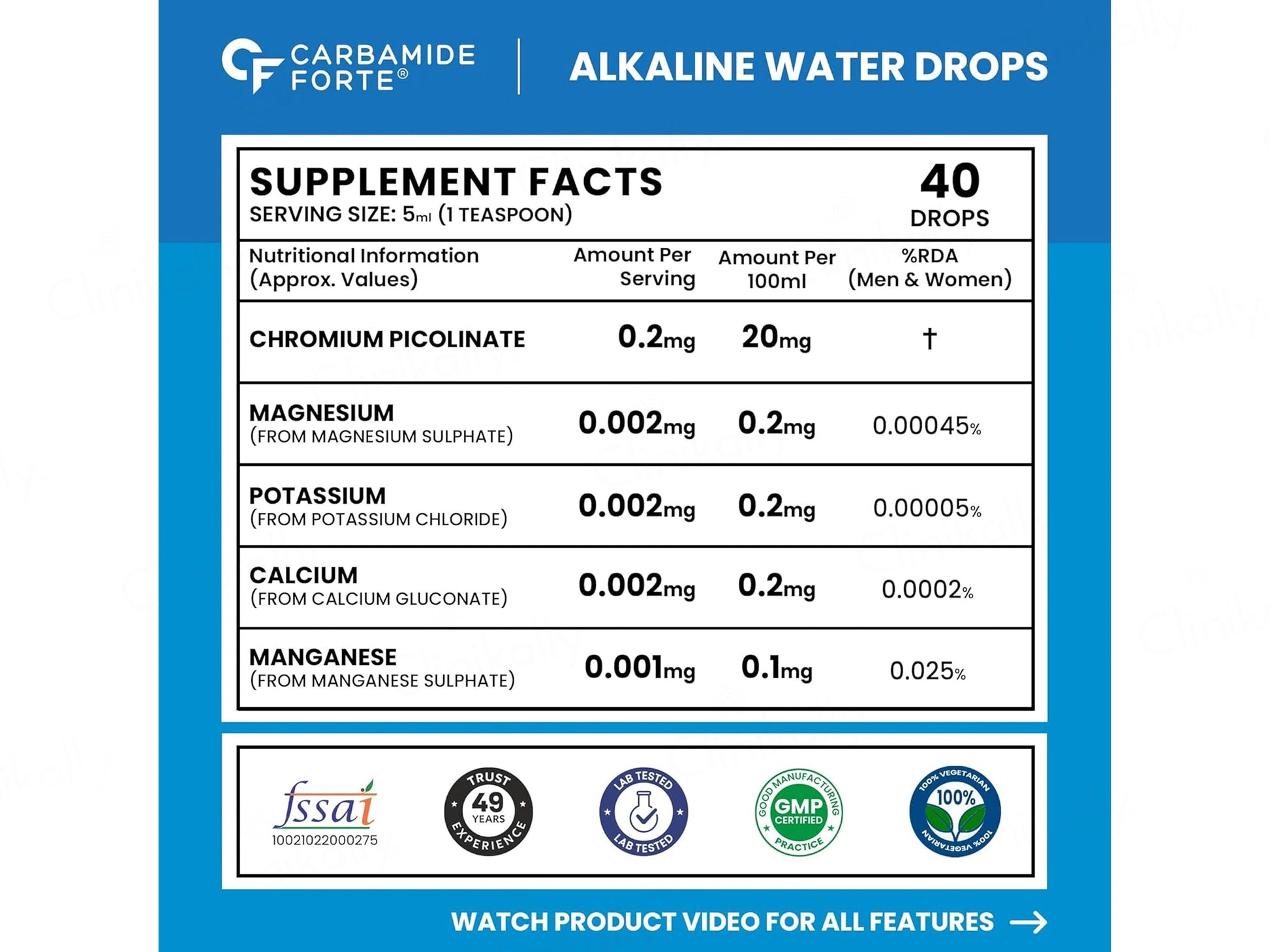 Carbamide Forte Make Your Own Alkaline Water Drops