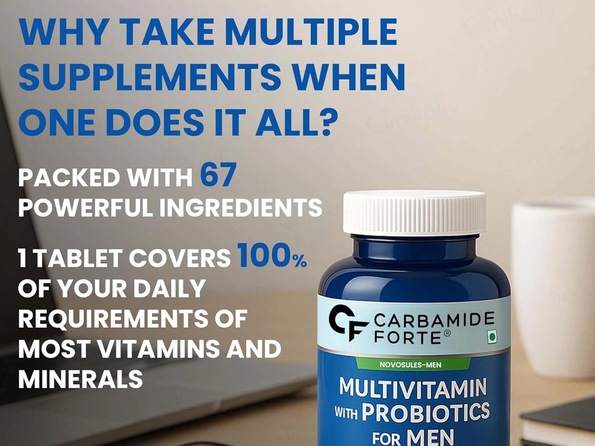 Carbamide Forte Multivitamin With Probiotics Tablet For Men