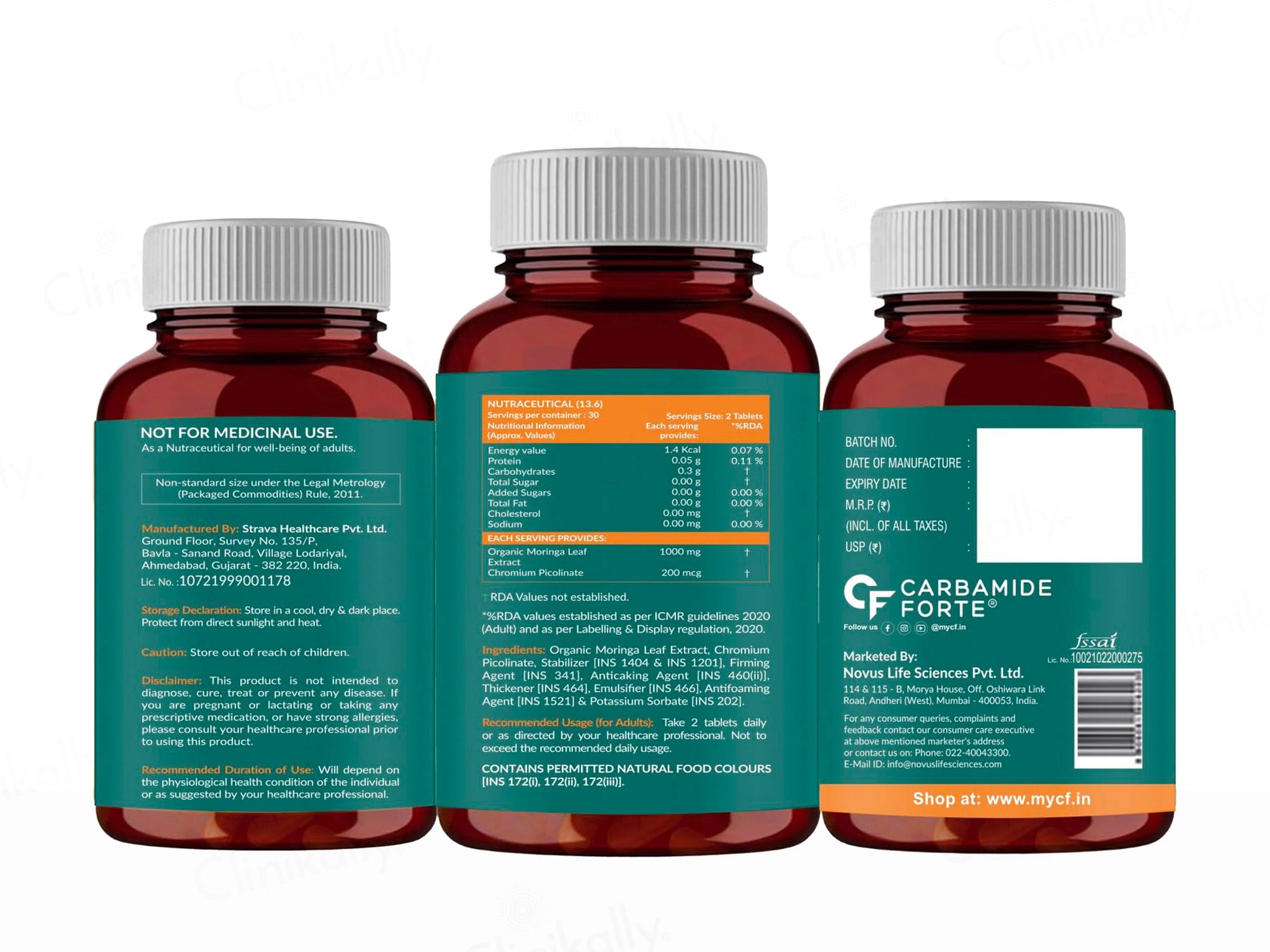 Carbamide Forte Organic Moringa 1000mg Tablet
