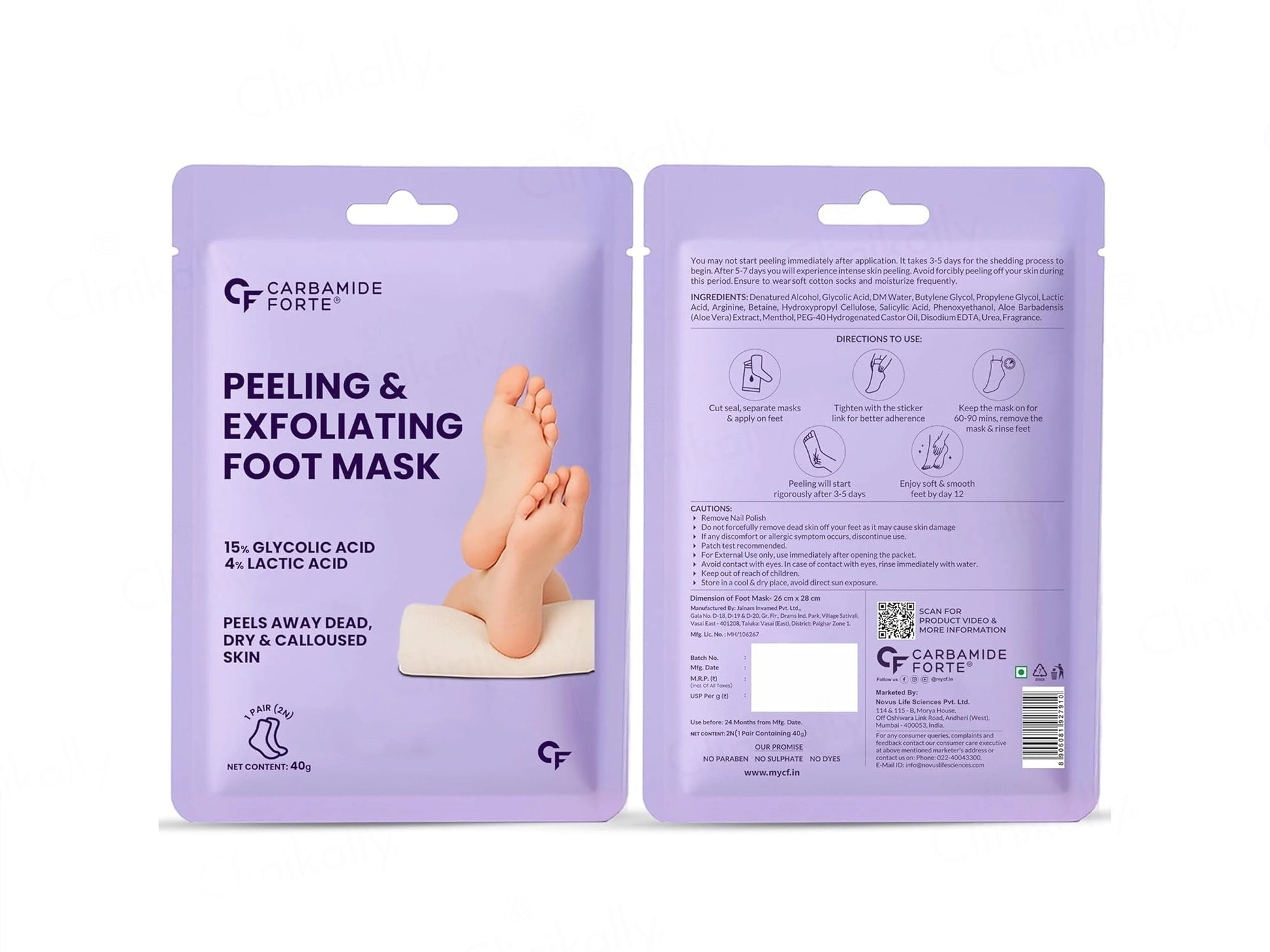 Carbamide Forte Peeling and  Exfoliating Foot Mask