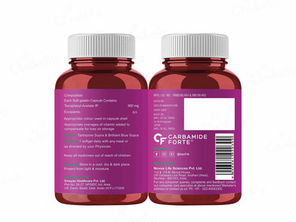 Carbamide Forte Vitamin E 600mg Capsule
