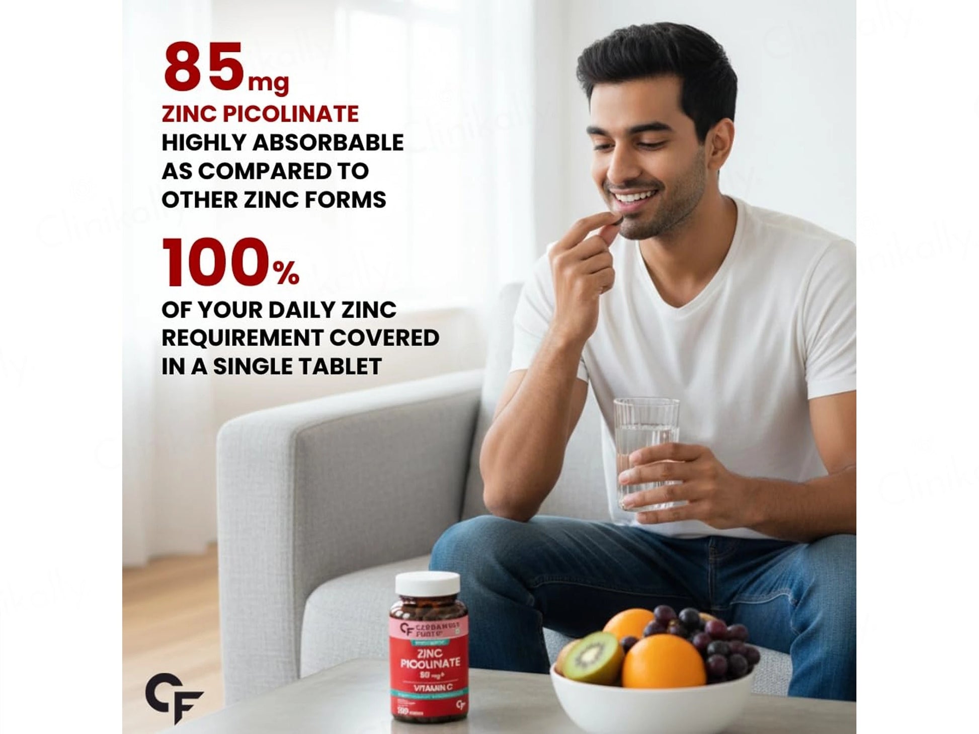 Carbamide Forte Zinc Picolinate 85mg  Vitamin C Tablet