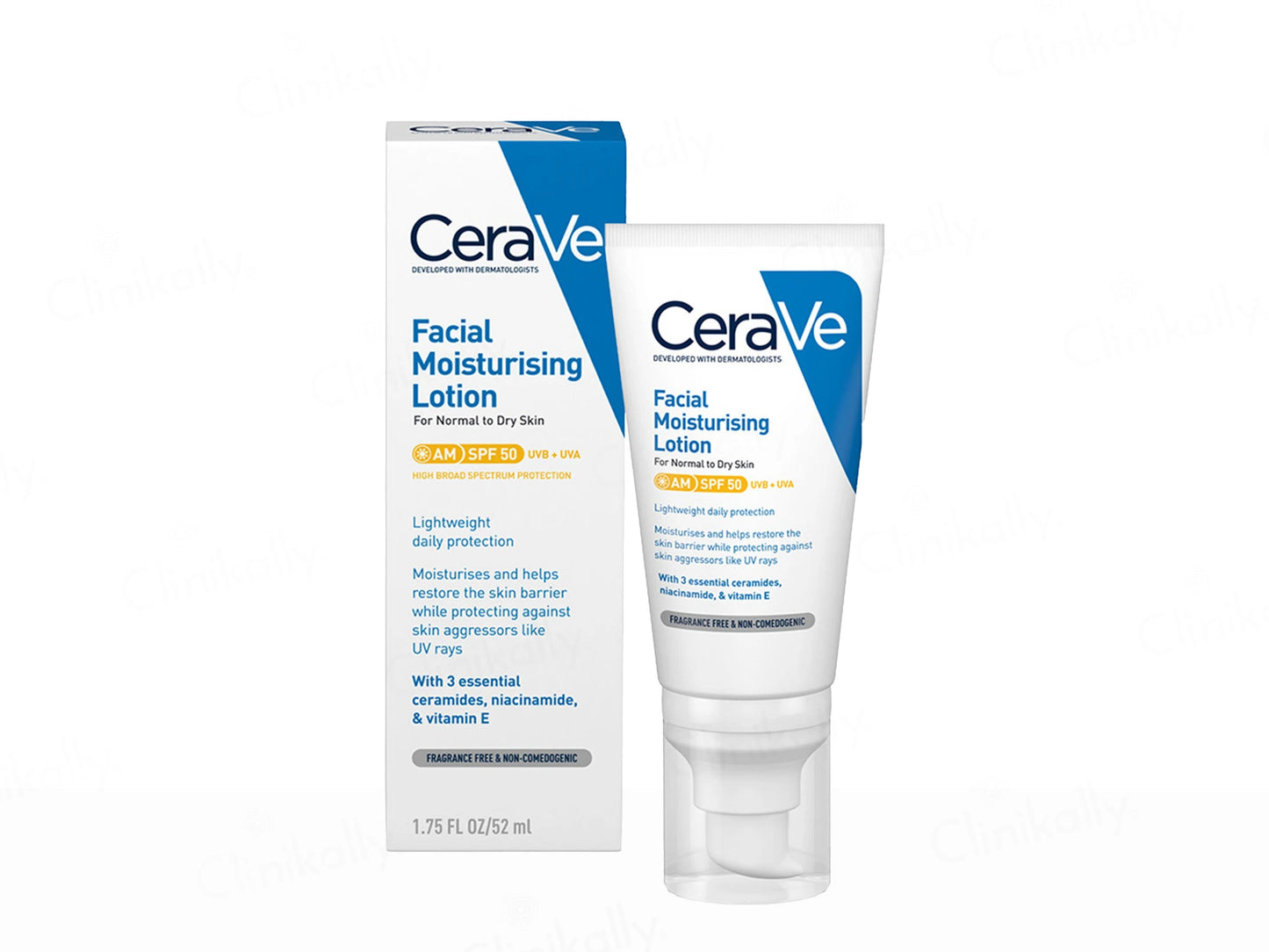 CeraVe AM Facial Moisturising Lotion For Normal to Dry Skin SPF 50
