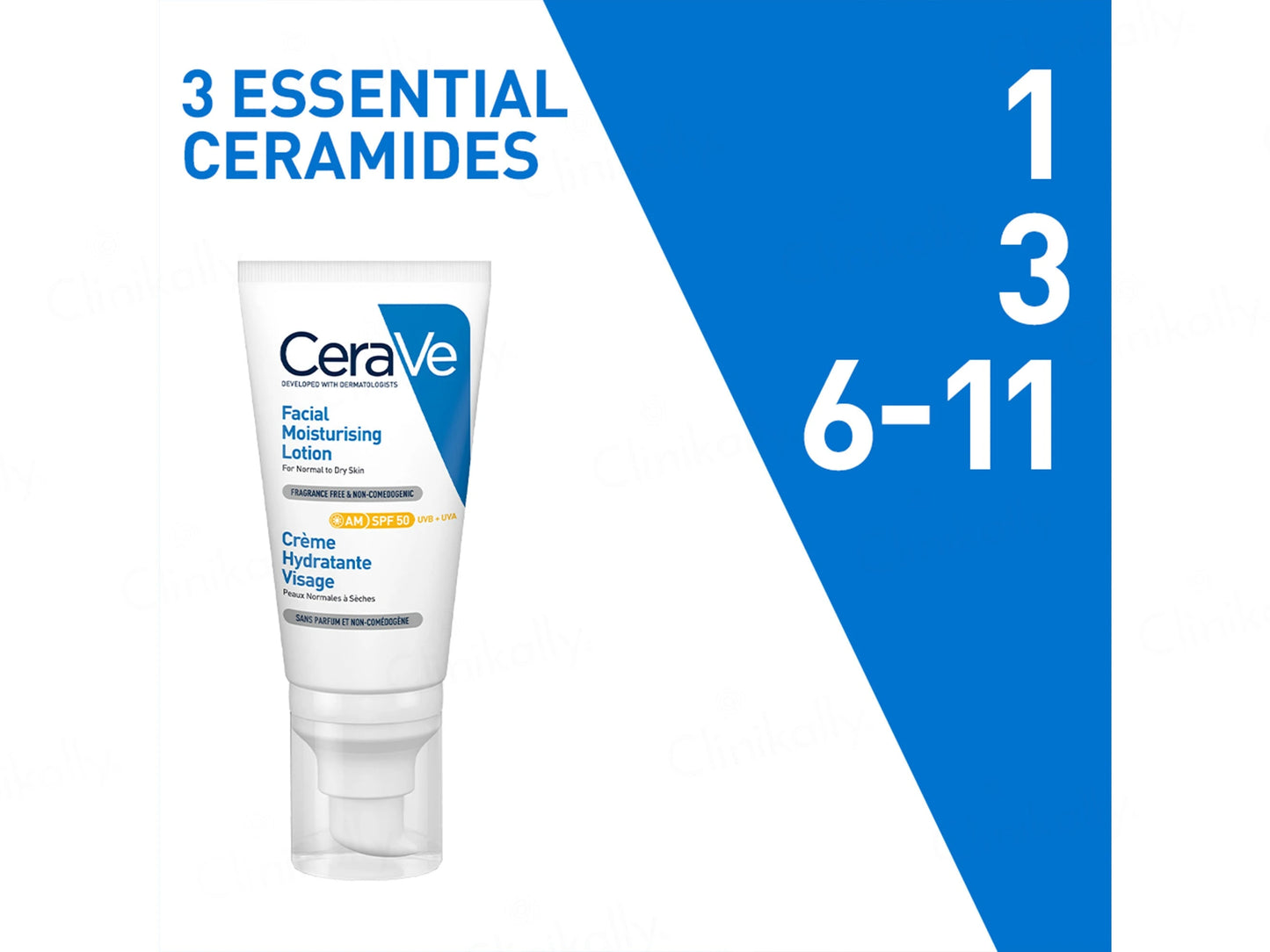 CeraVe AM Facial Moisturising Lotion For Normal to Dry Skin SPF 50