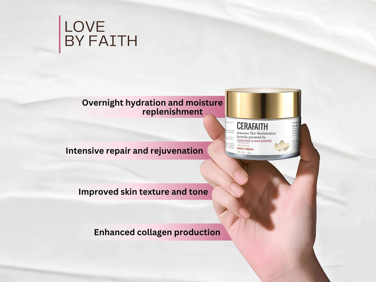 Cerafaith Ceramide and  Niacinamide Youthful Night Cream