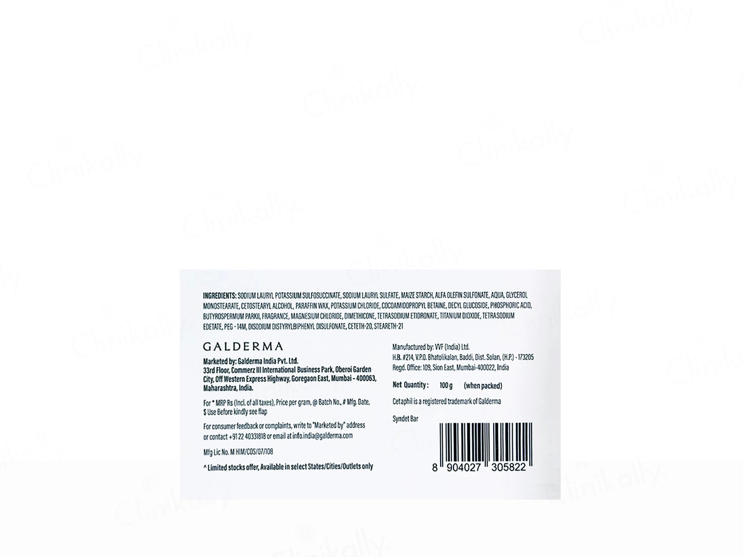 Cetaphil Cleansing and  Moisturising Syndet Bar