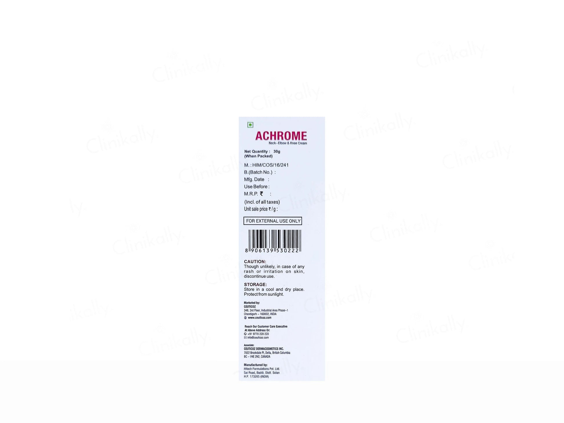 Ceuticoz Achrome Neck-Elbow and  Knee Brightening Cream