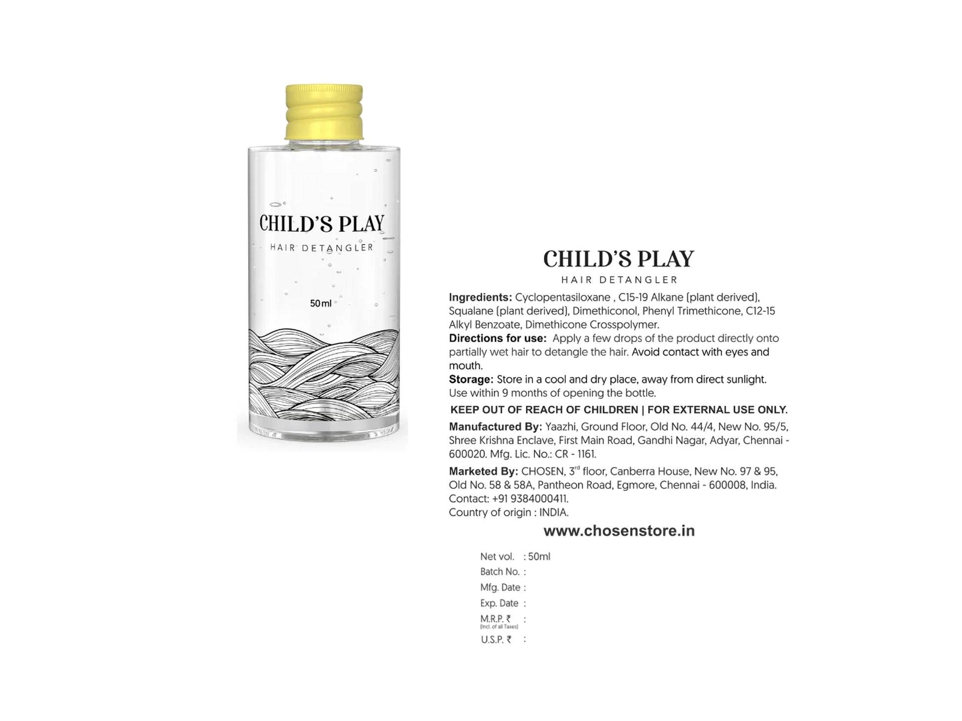 Chosen Child's Play Hair Detangler Serum