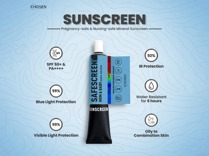 Chosen Safescreen Mom and  Baby Mineral Sunscreen SPF 50 PA