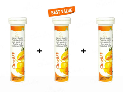 Citra-Eff Vitamin C Effervescent Tablet - Orange Flavour