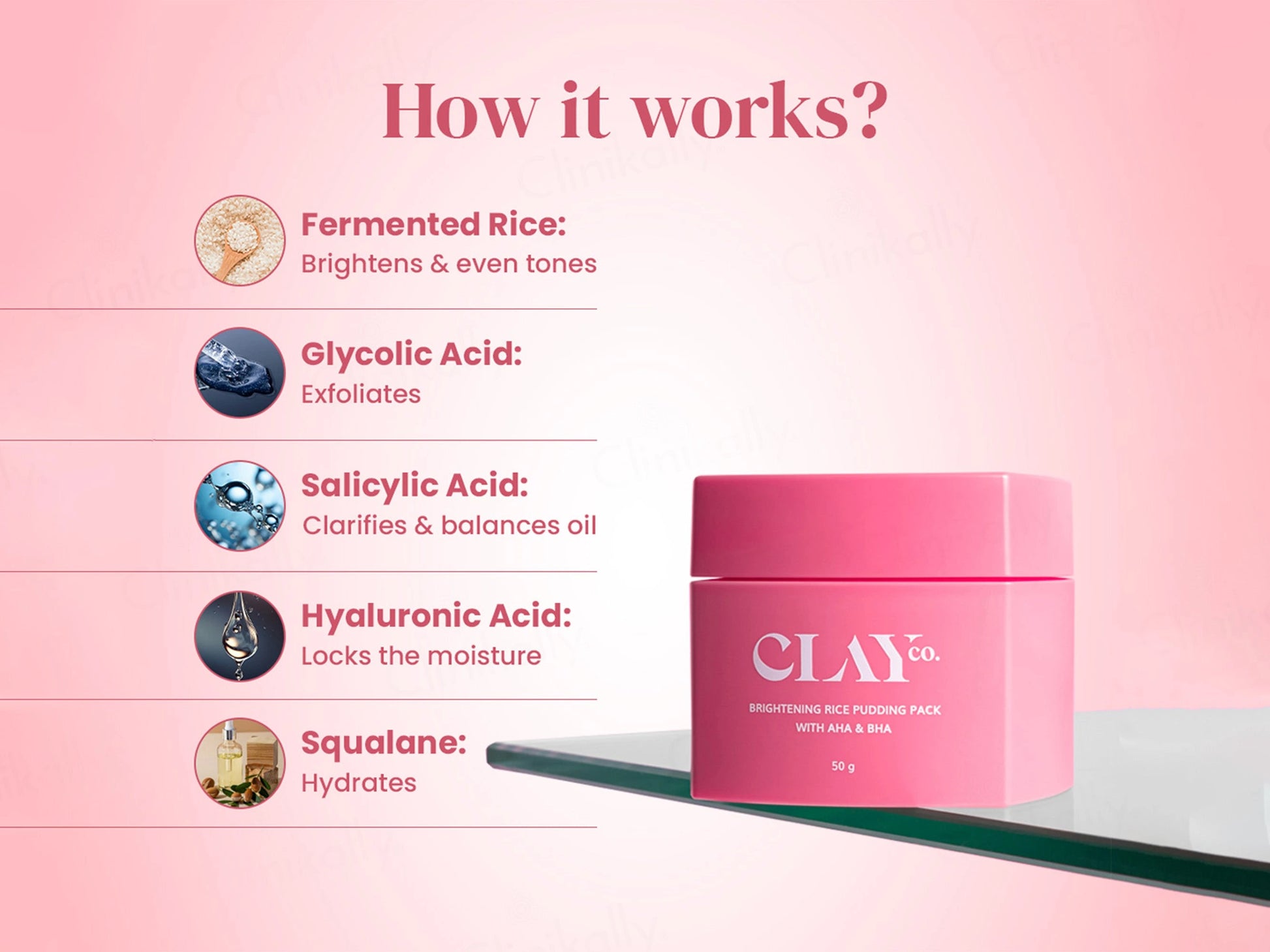 ClayCo De Tan Brightening Rice Pudding Face Pack With AHA and  BHA