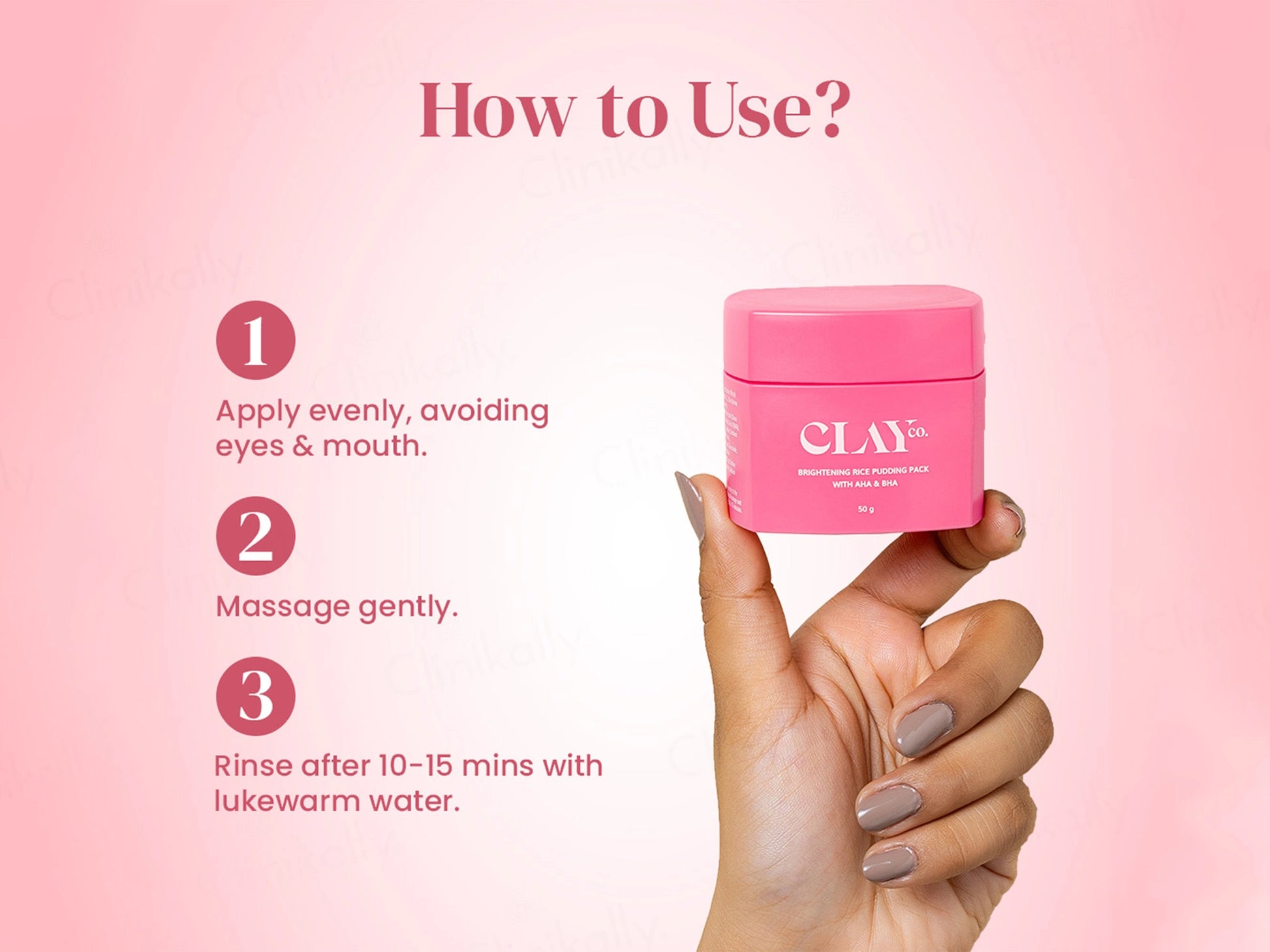 ClayCo De Tan Brightening Rice Pudding Face Pack With AHA and  BHA
