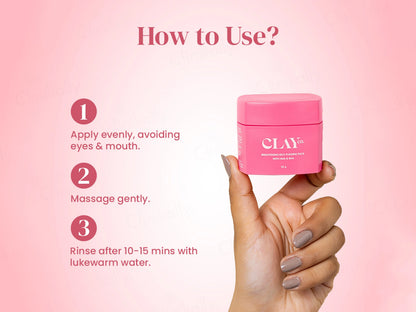 ClayCo De Tan Brightening Rice Pudding Face Pack With AHA and  BHA