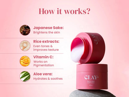 ClayCo Rice and  Sake Sleep Face Mask