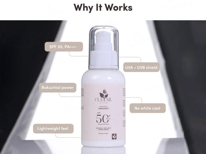 Claymi Ultra Shield Broad Spectrum Sunscreen SPF 50 PA