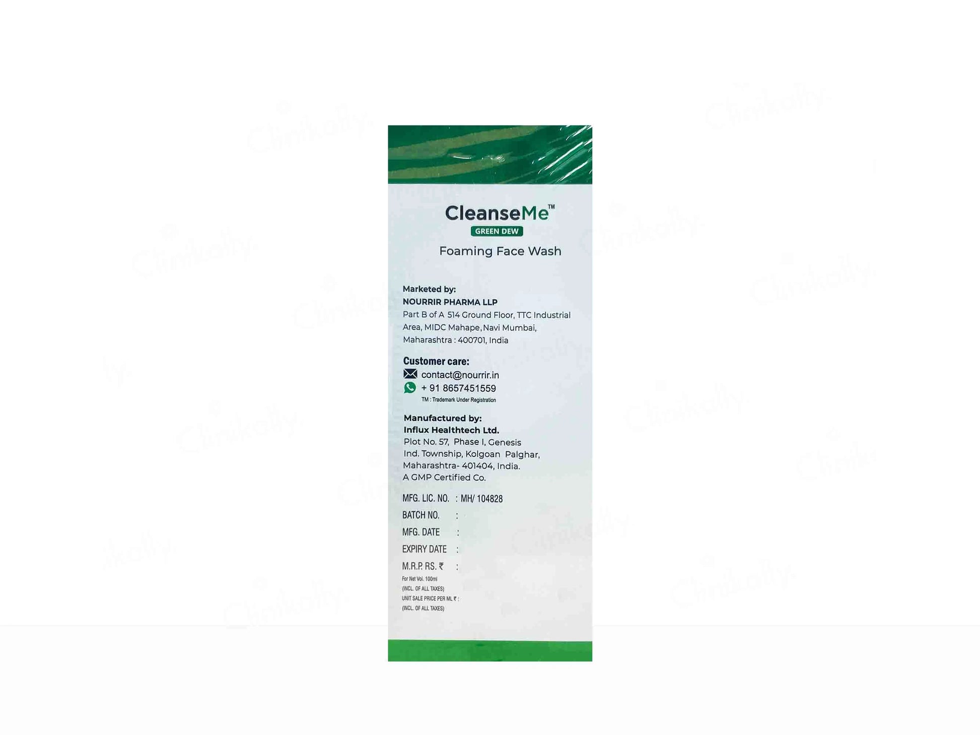 CleanseMe Green Dew Foaming Facewash