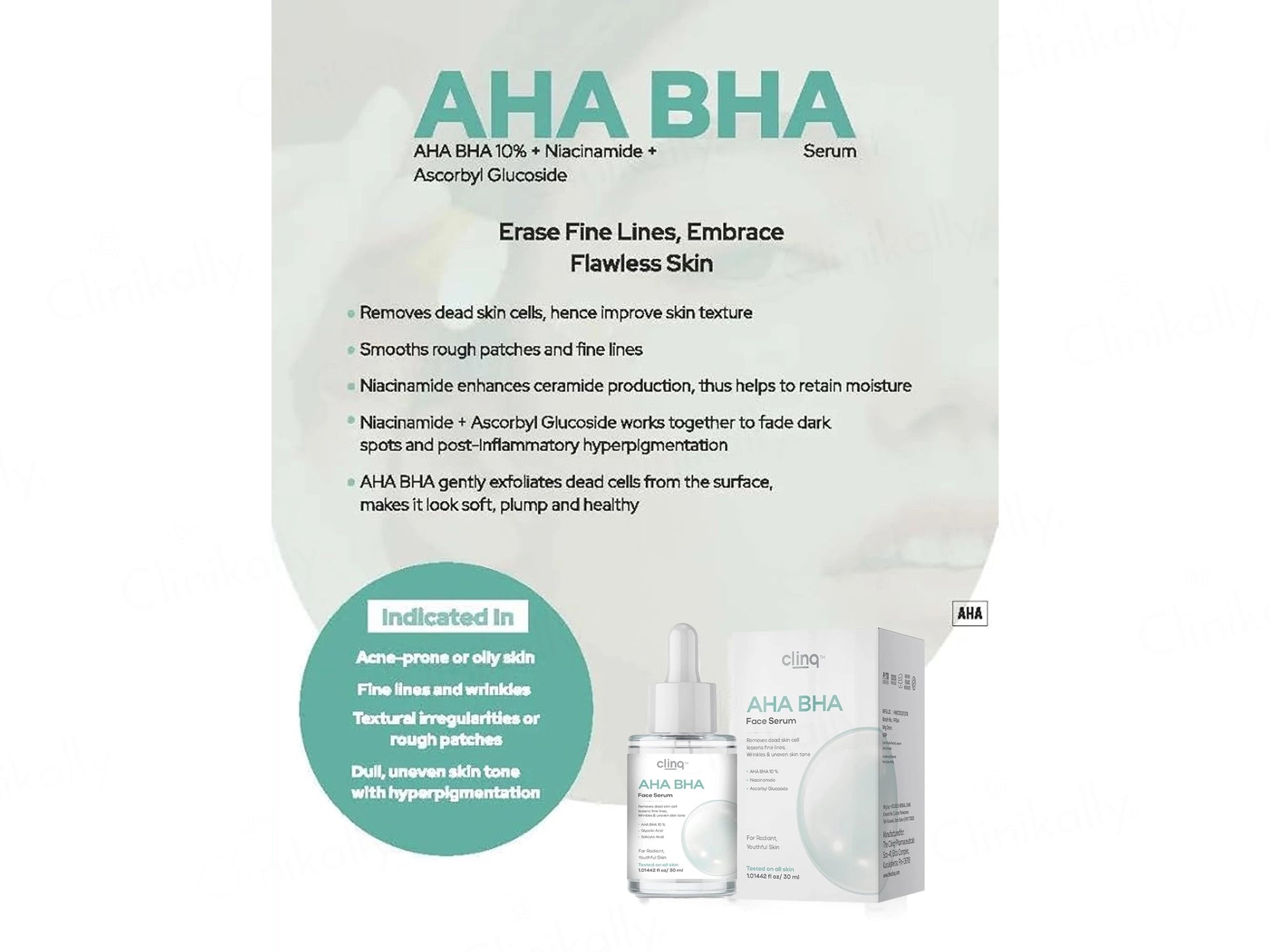 Clinq 10 Percent AHA BHA Face Serum