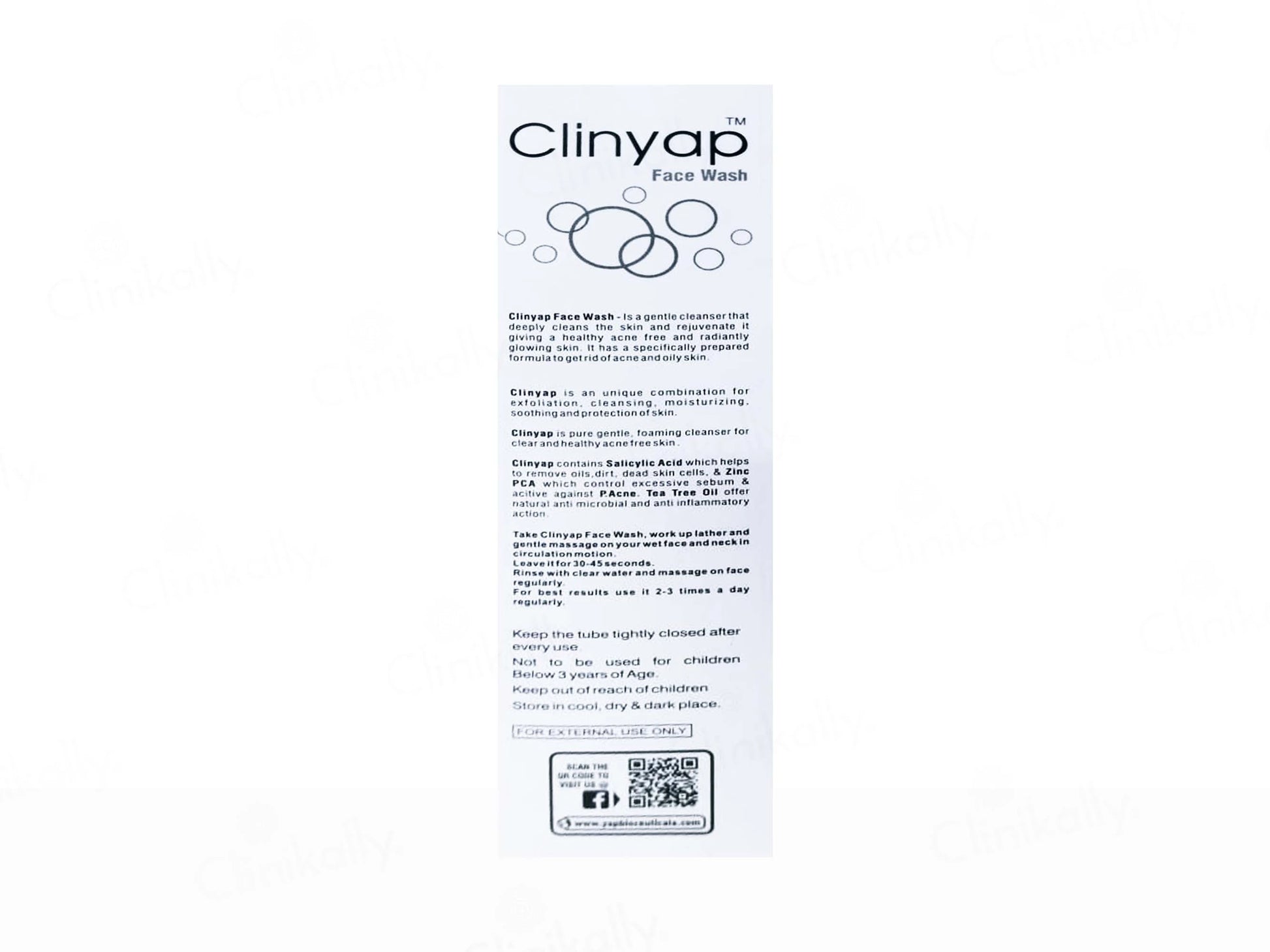 Clinyap Deep Cleansing Face Wash For Oily and  Acne Prone Skin
