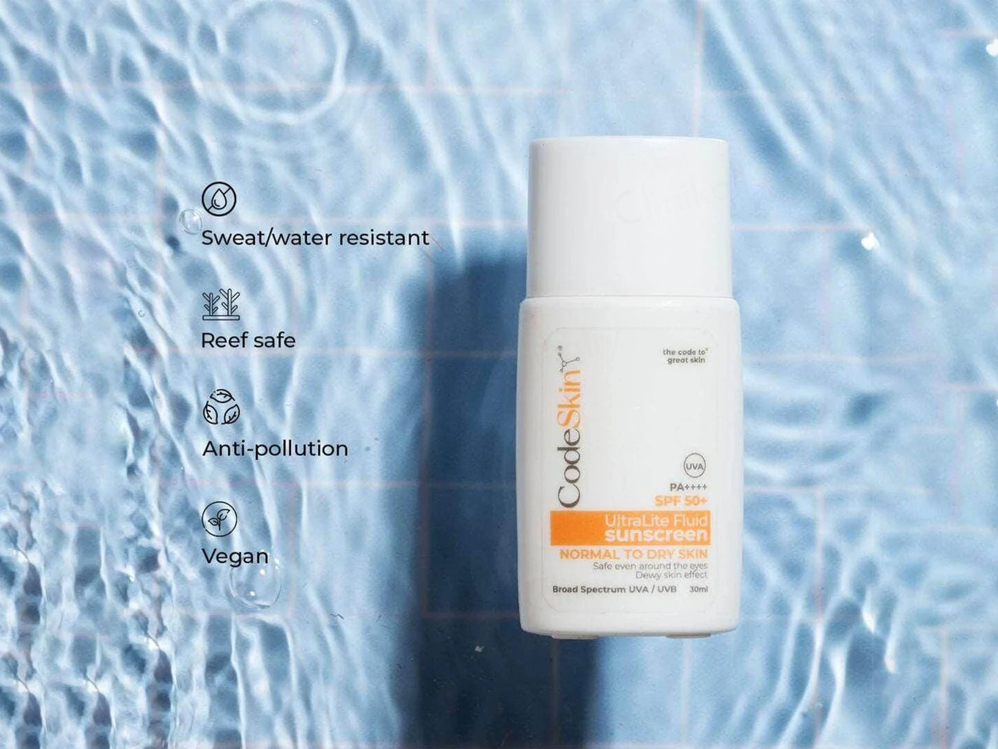 CodeSkin UltraLite Fluid Sunscreen SPF 50 PA