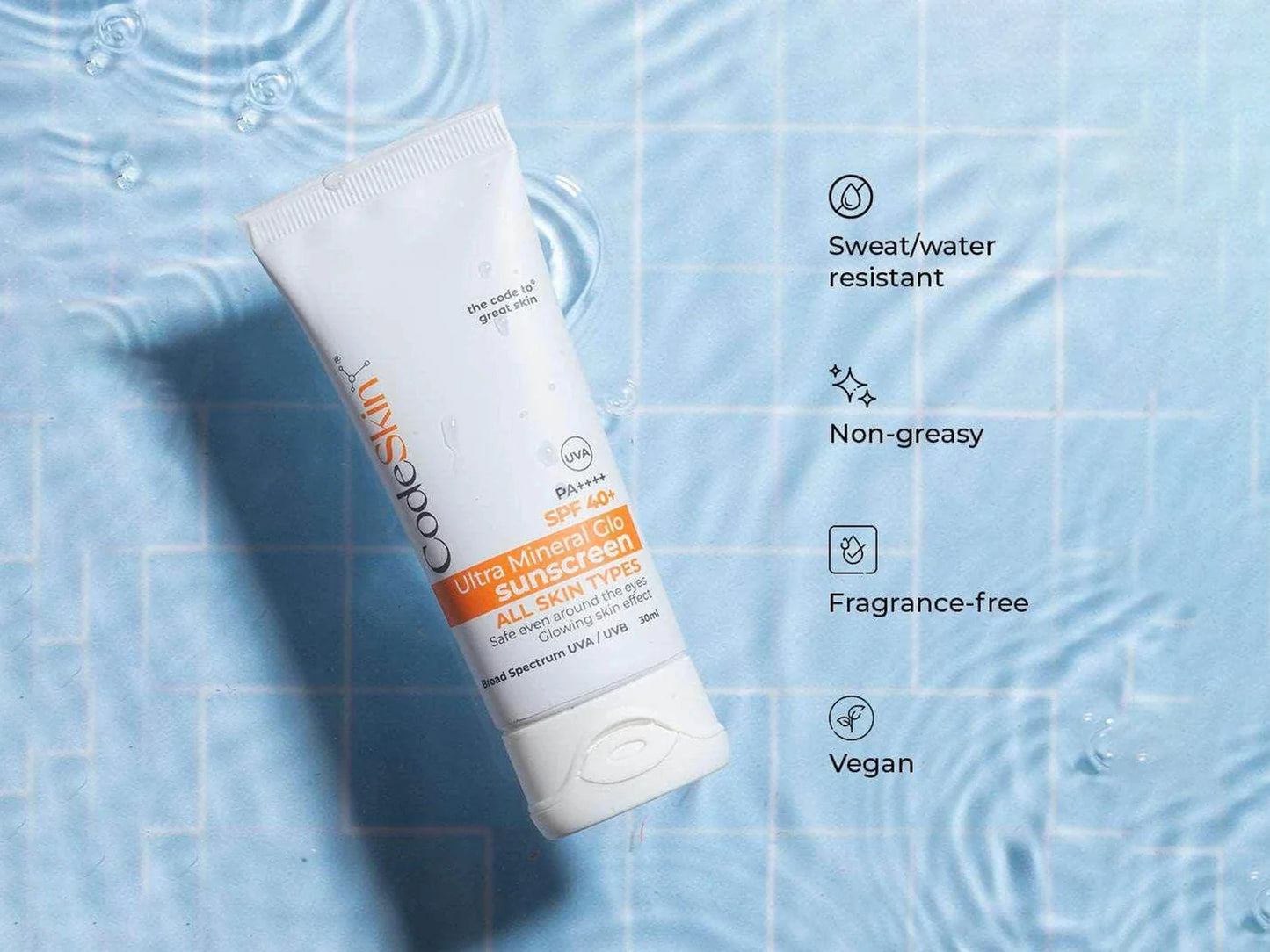 CodeSkin UltraMineral Glo Sunscreen SPF 40 PA
