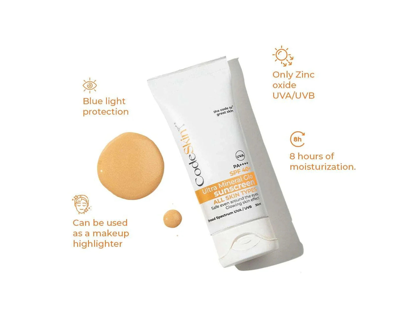 CodeSkin UltraMineral Glo Sunscreen SPF 40 PA