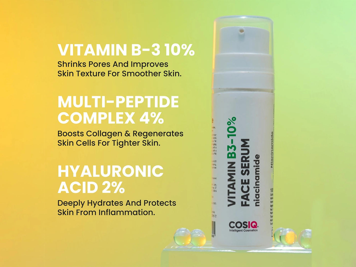 CosIQ Vitamin B3-10 Percent Niacinamide Face Serum
