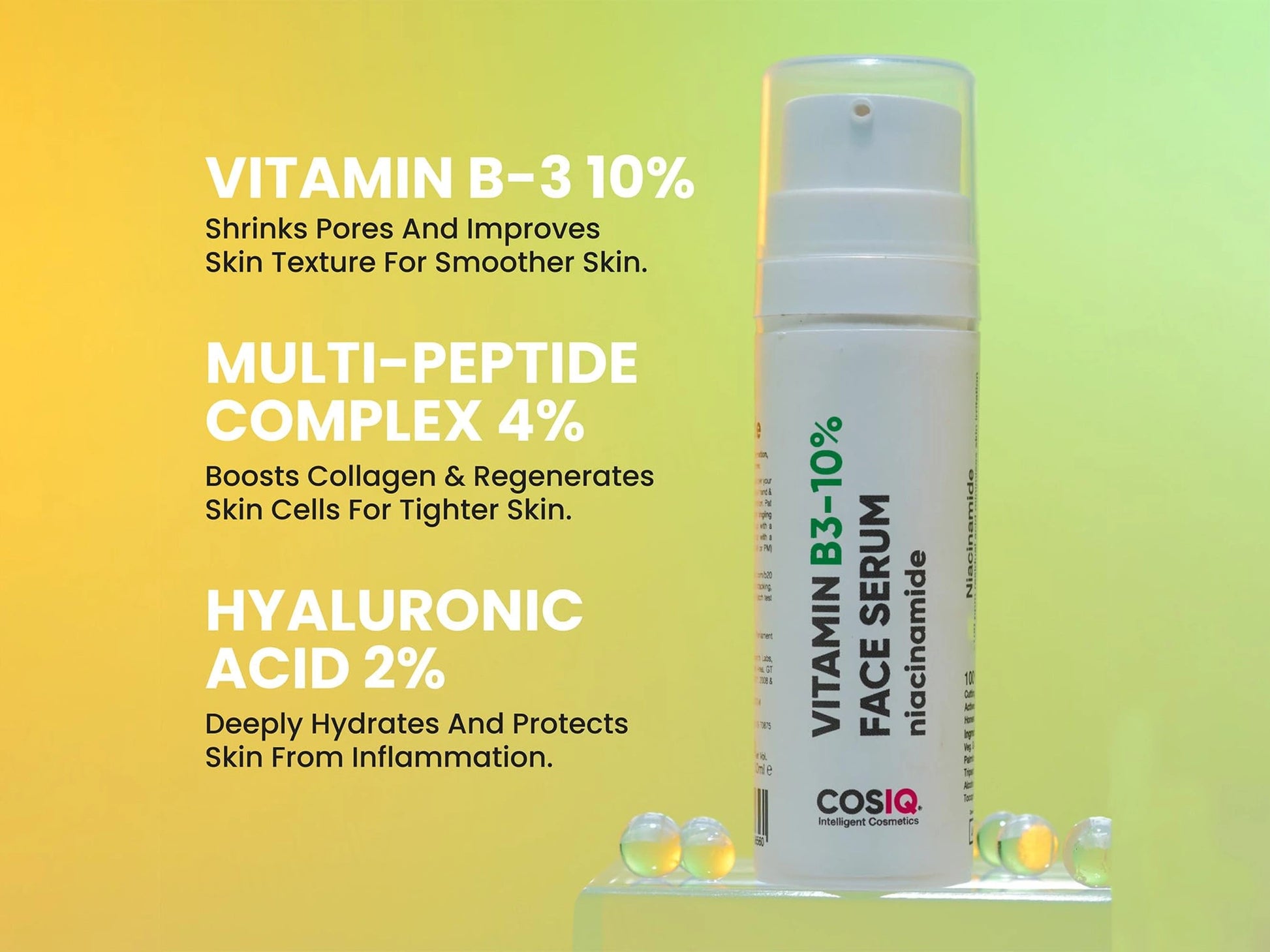 CosIQ Vitamin B3-10 Percent Niacinamide Face Serum