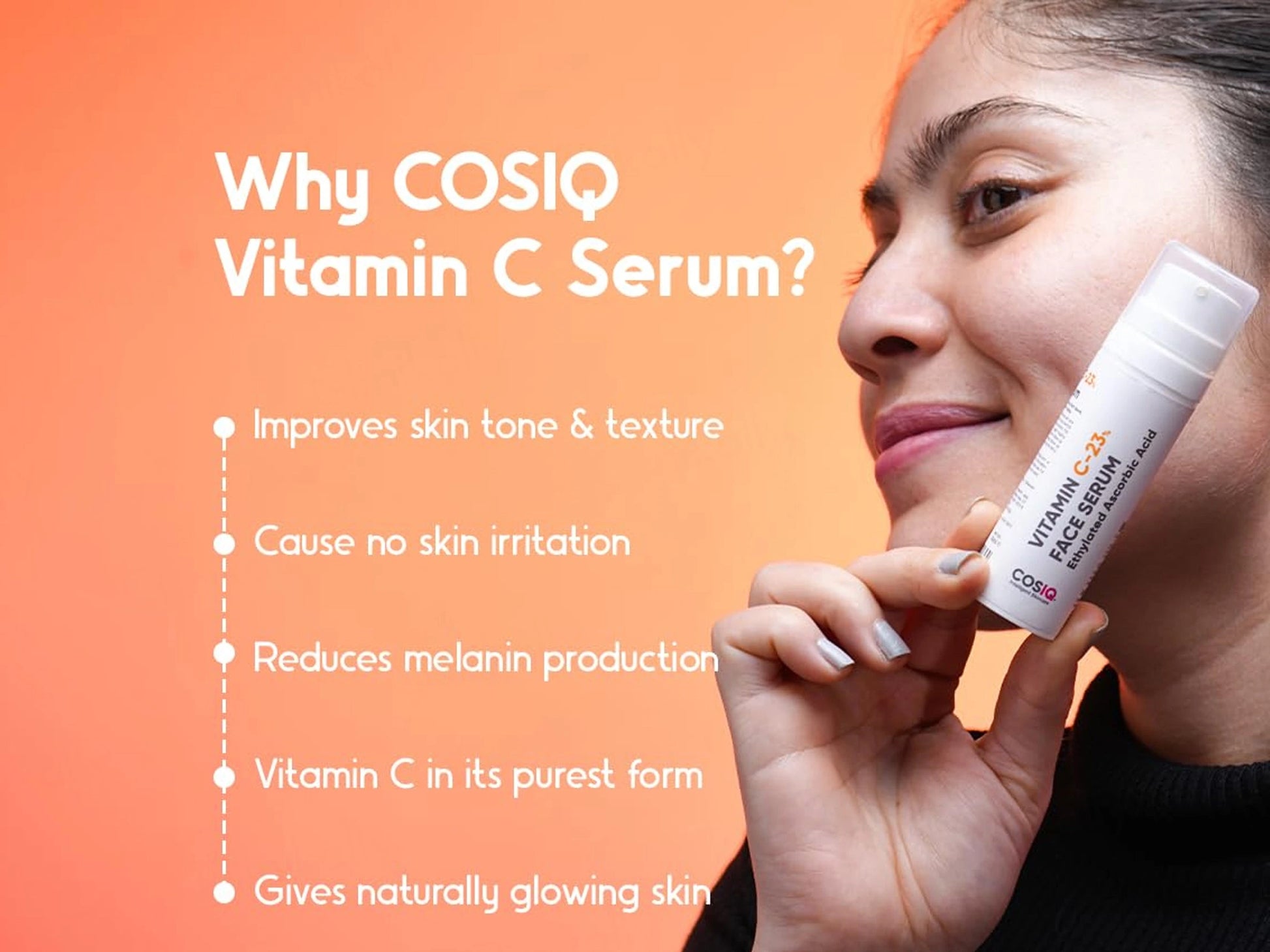CosIQ Vitamin C-23 Percent Ethylated Ascorbic Acid Face Serum