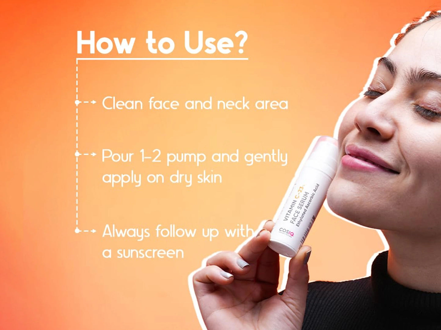 CosIQ Vitamin C-23 Percent Ethylated Ascorbic Acid Face Serum