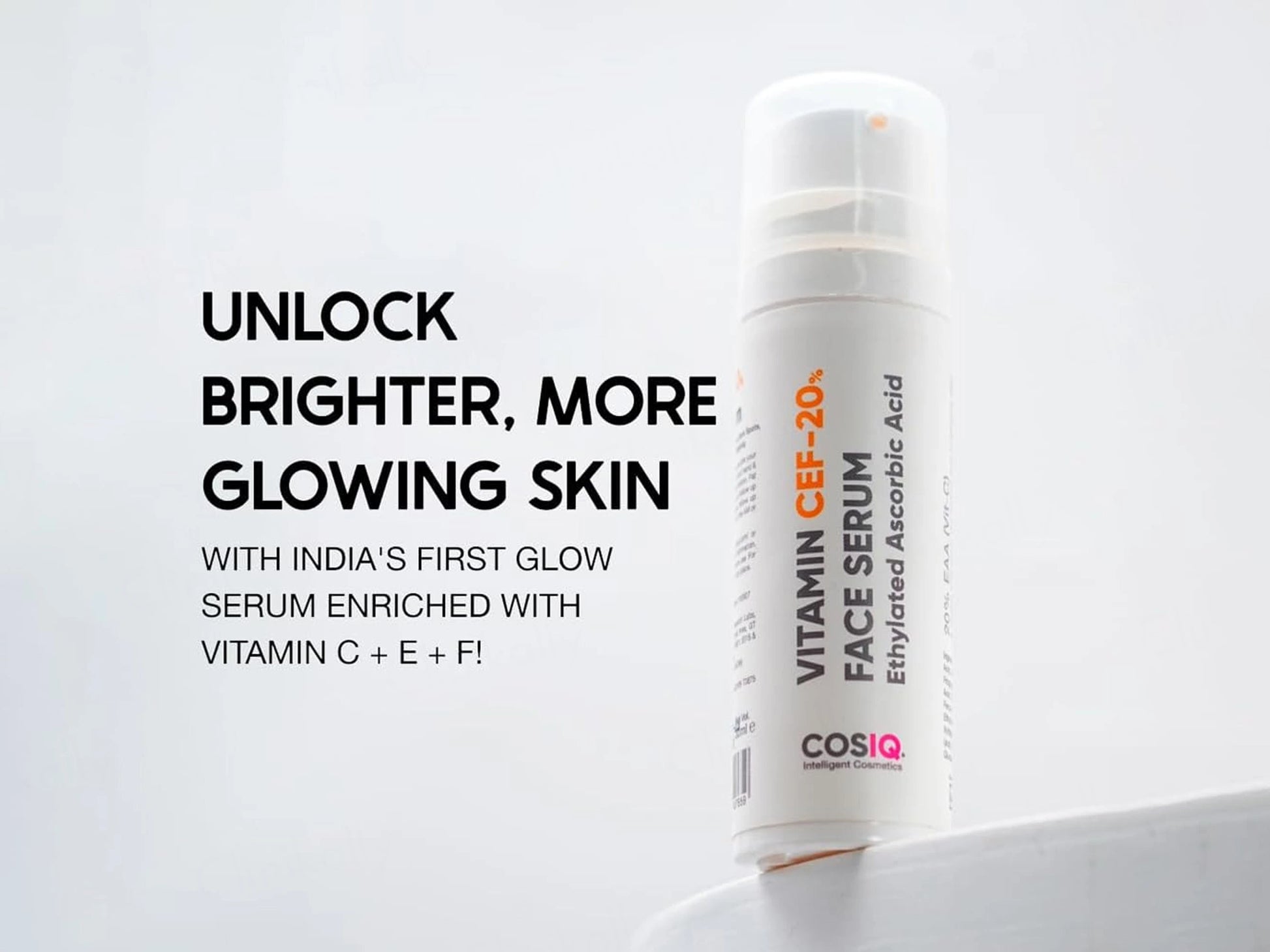 CosIQ Vitamin CEF-20 Percent Ethylated Ascorbic Acid Glow Face Serum