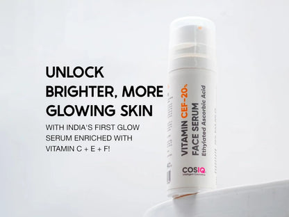 CosIQ Vitamin CEF-20 Percent Ethylated Ascorbic Acid Glow Face Serum