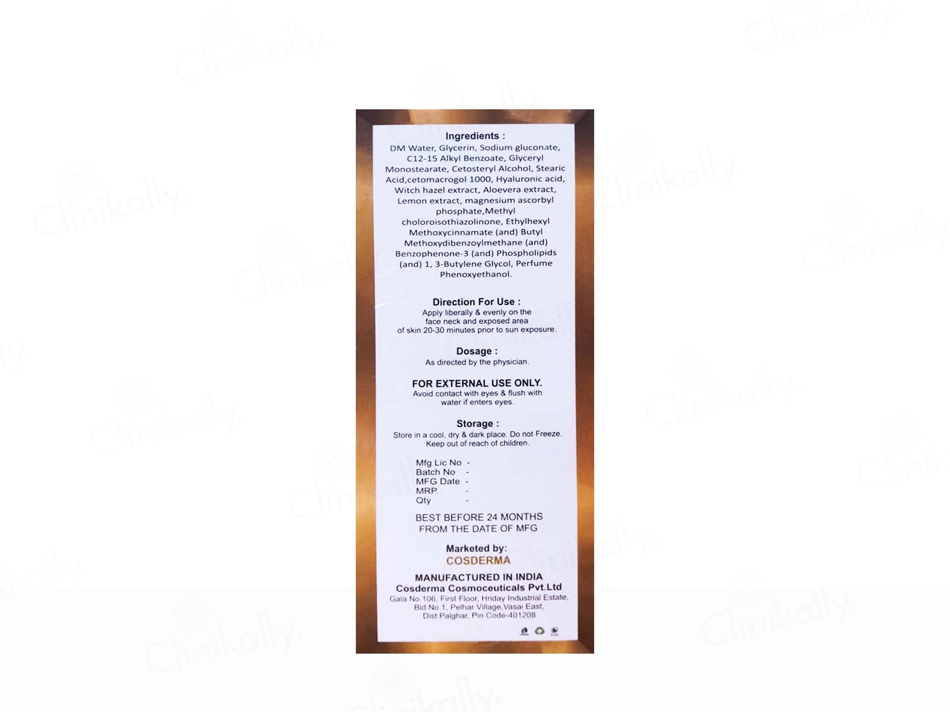 Cosderma Coshield Vitamin C Ultra Light Sunscreen Lotion SPF 50 PA