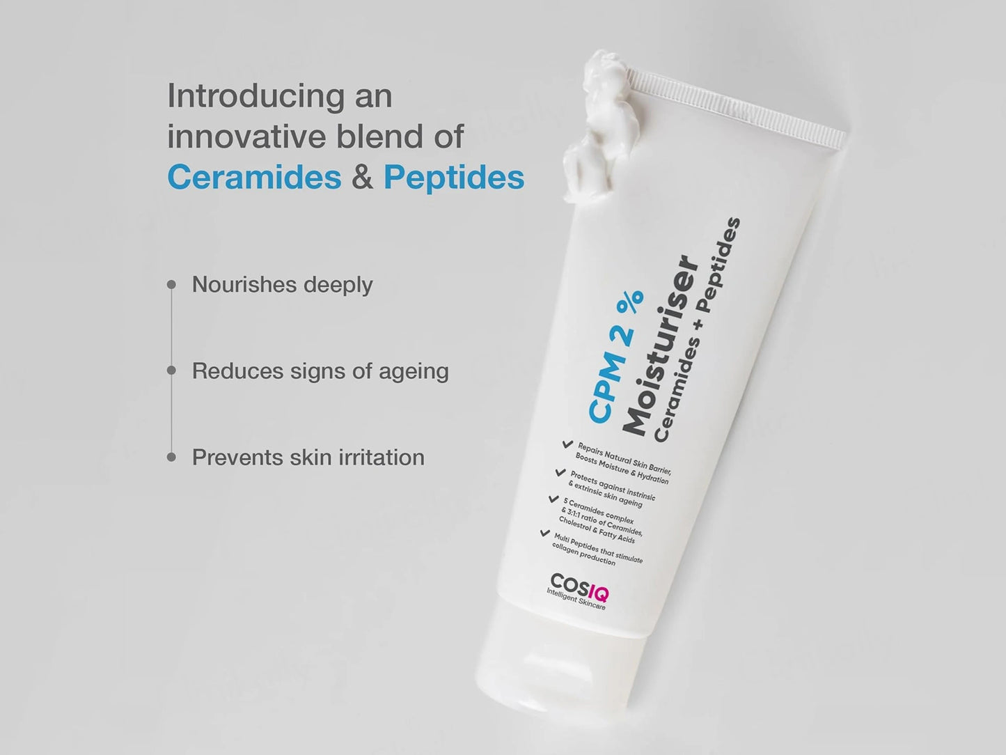 CosiQ CPM 2 Percent Ceramides  Peptides Lightweight Moisturiser Gel