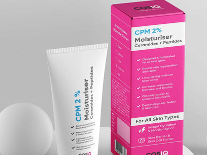 CosiQ CPM 2 Percent Ceramides  Peptides Lightweight Moisturiser Gel
