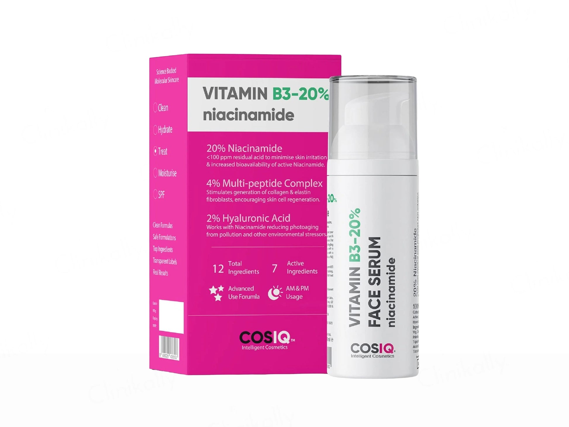 CosiQ Vitamin B3-20 Percent Niacinamide  Peptides Face Serum