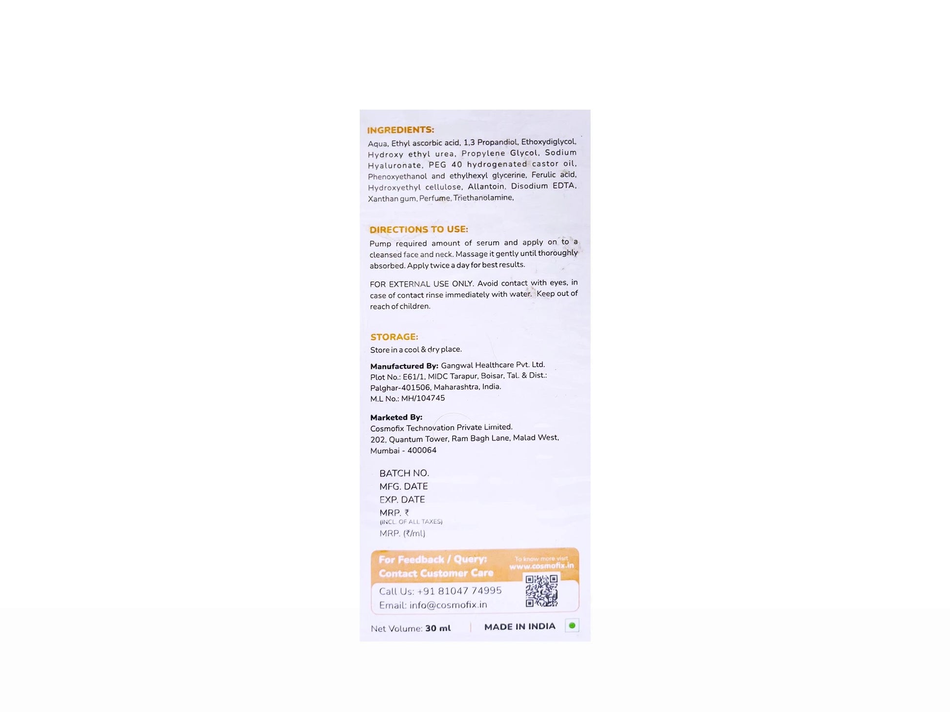 Cosmofix High C Serum