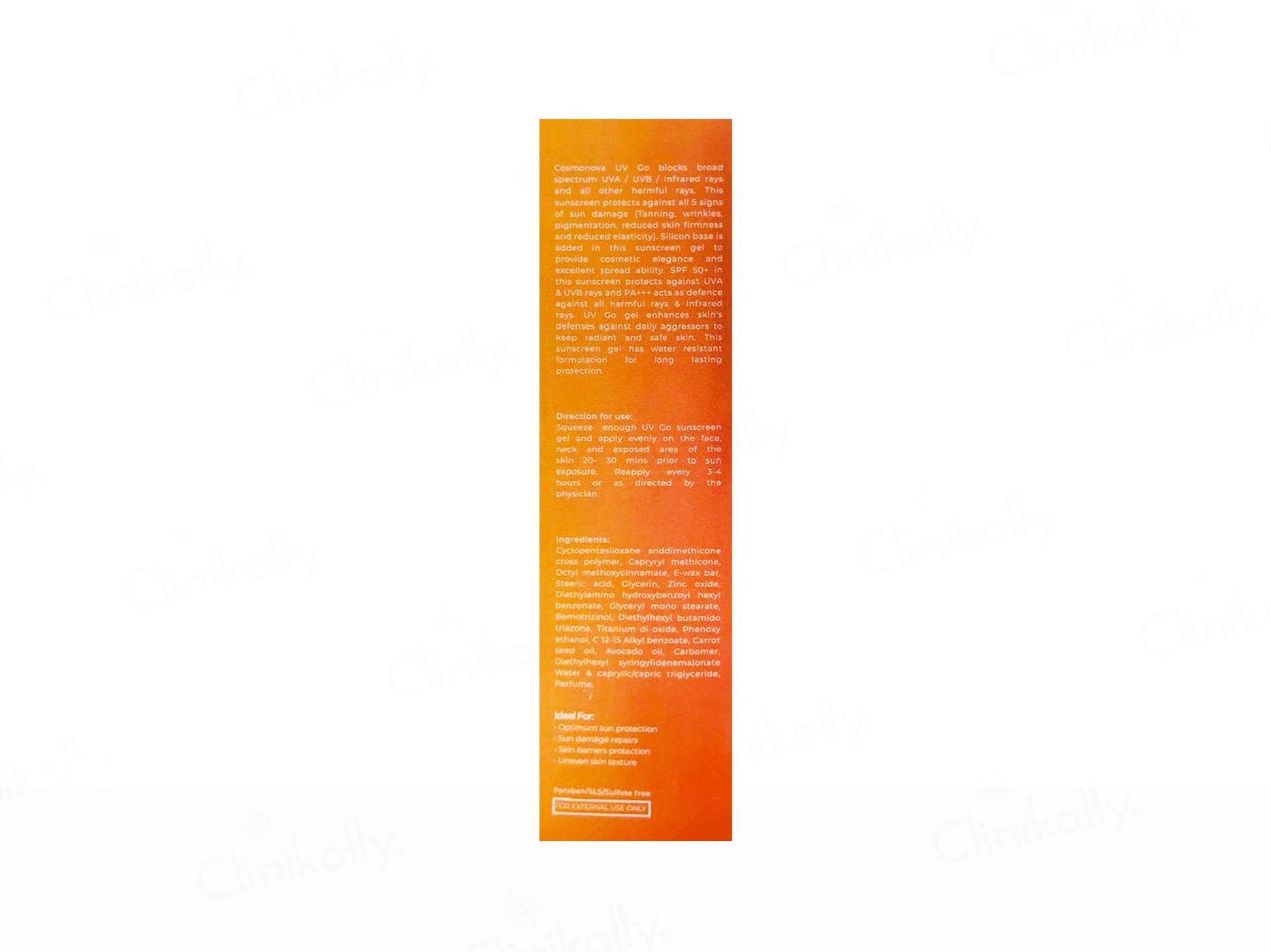 Cosmonova UV Go Silicone Sunscreen Gel SPF 50 PA