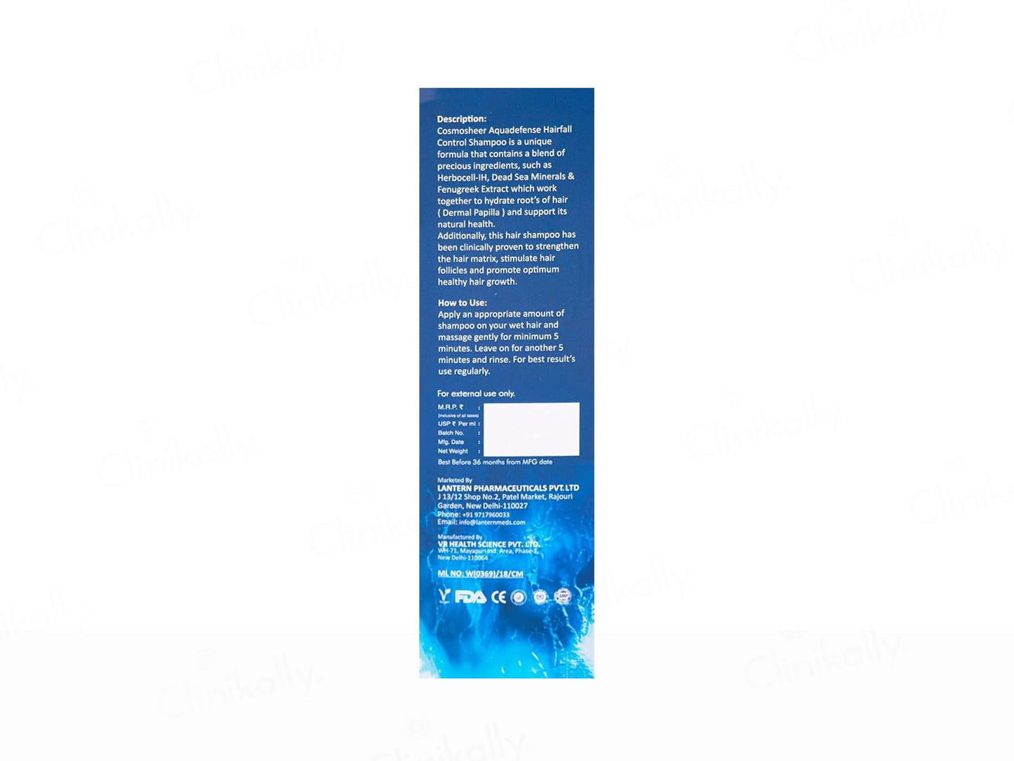 Cosmosheer Aquadefense Hairfall Control Shampoo