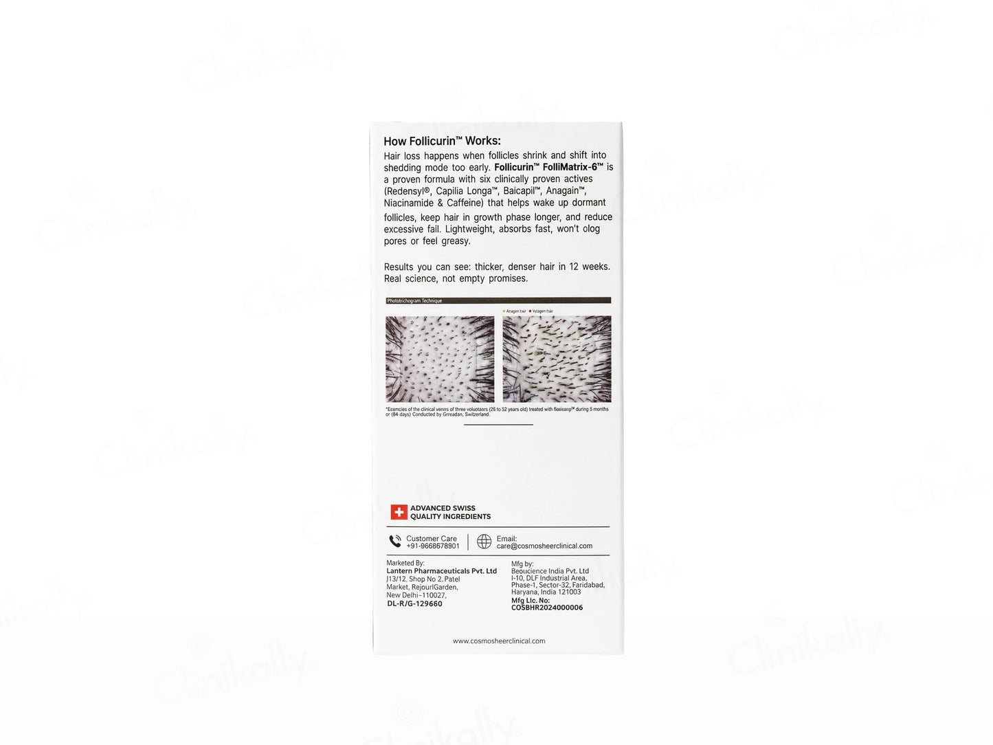 Cosmosheer Clinical Follicurin Advanced Hair Density Serum
