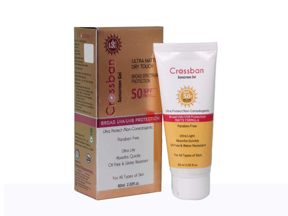Crossban Ultra Matte Dry Touch Sunscreen Gel SPF 50 PA