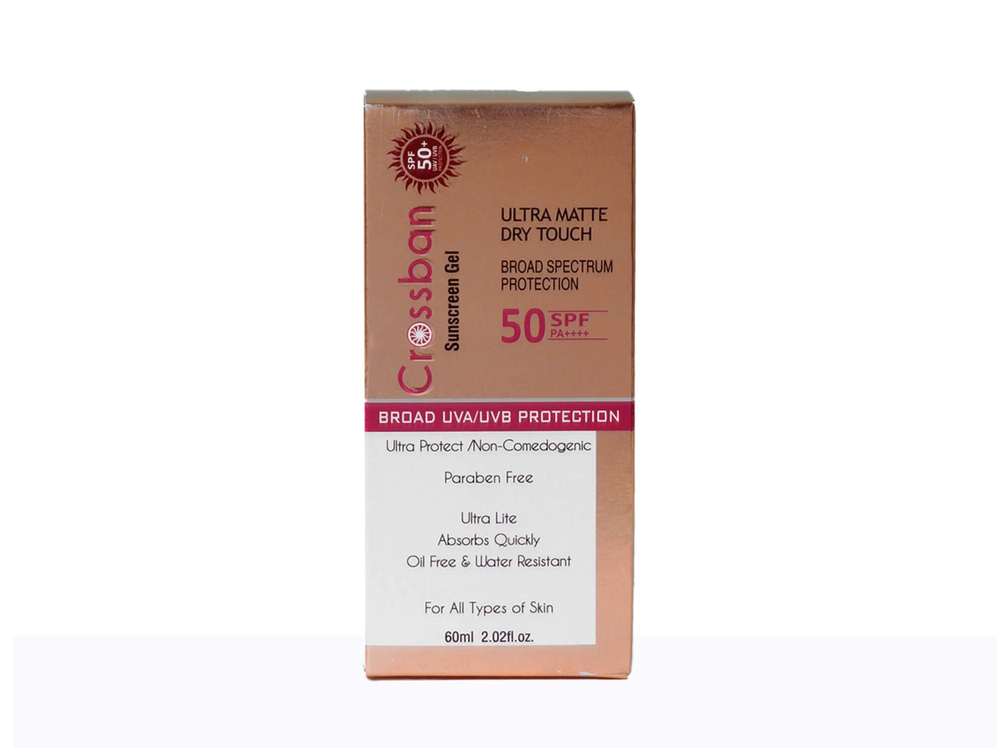 Crossban Ultra Matte Dry Touch Sunscreen Gel SPF 50 PA