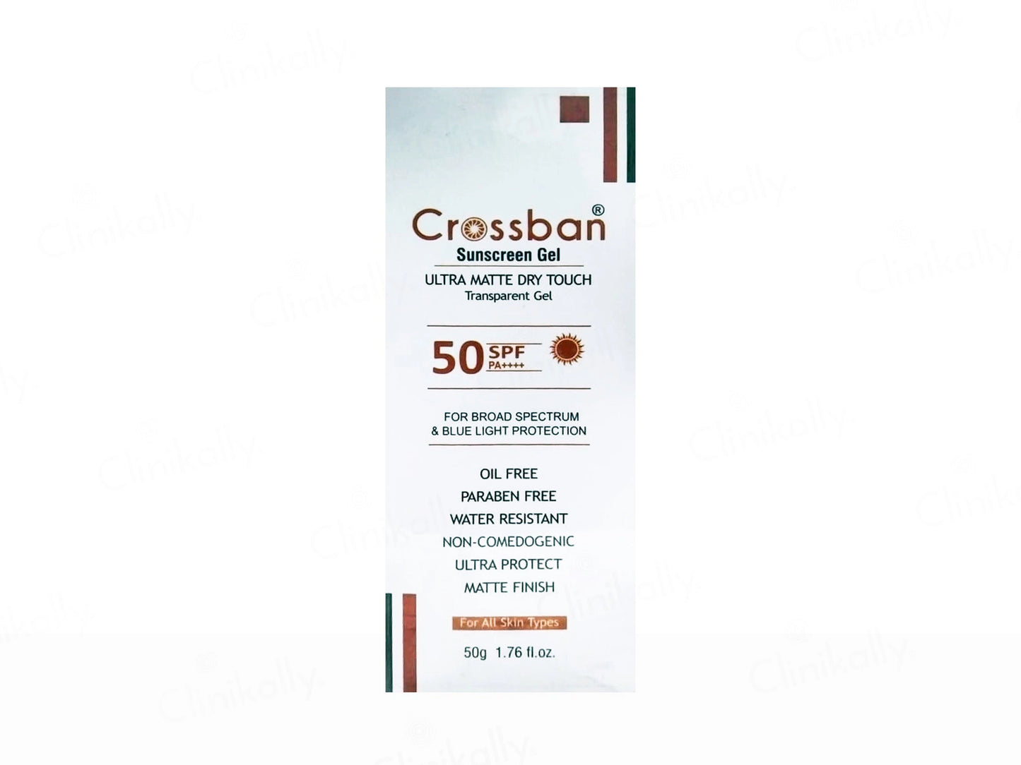 Crossban Ultra Matte Dry Touch Transparent Sunscreen Gel SPF 50 PA