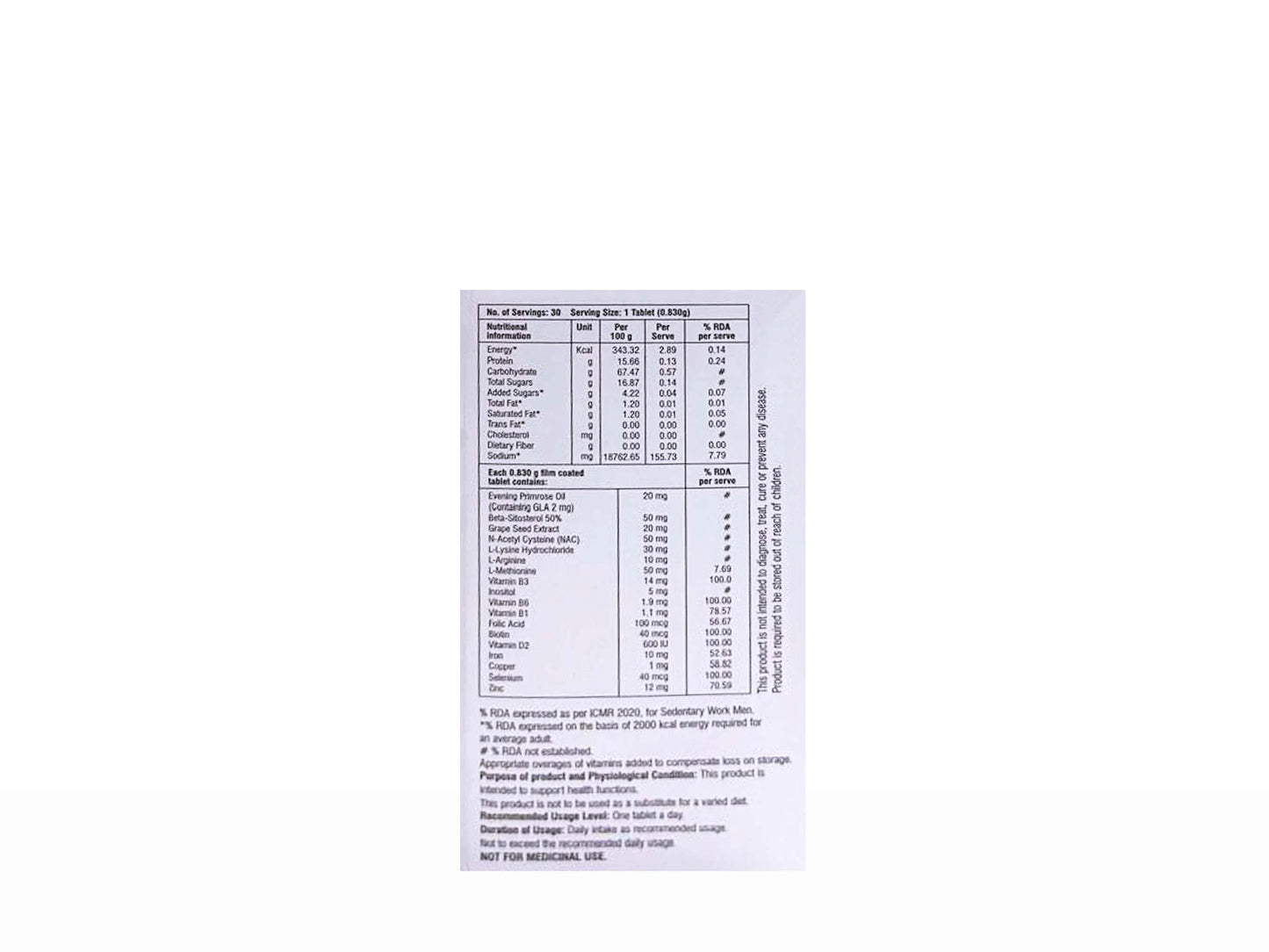 Cutihance Men Nutraceutical Tablet