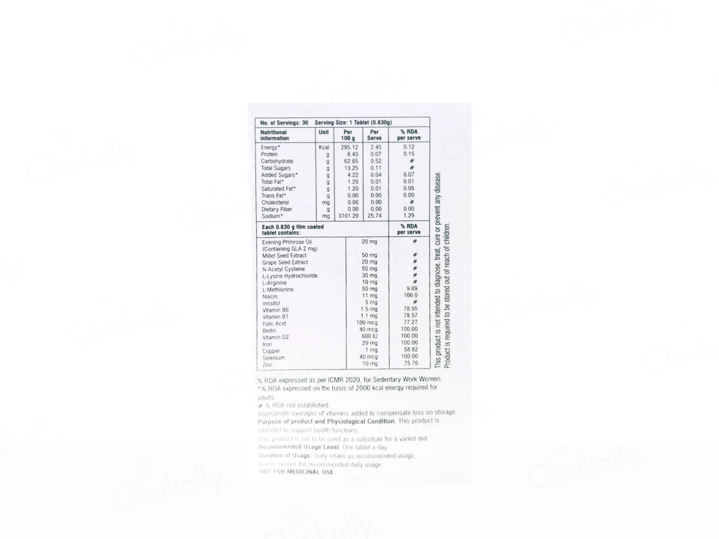 Cutihance Women Nutraceutical Tablet