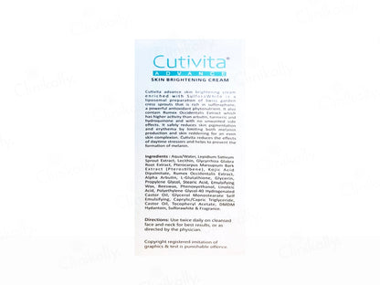 Cutivita Advance Skin Brightening Cream