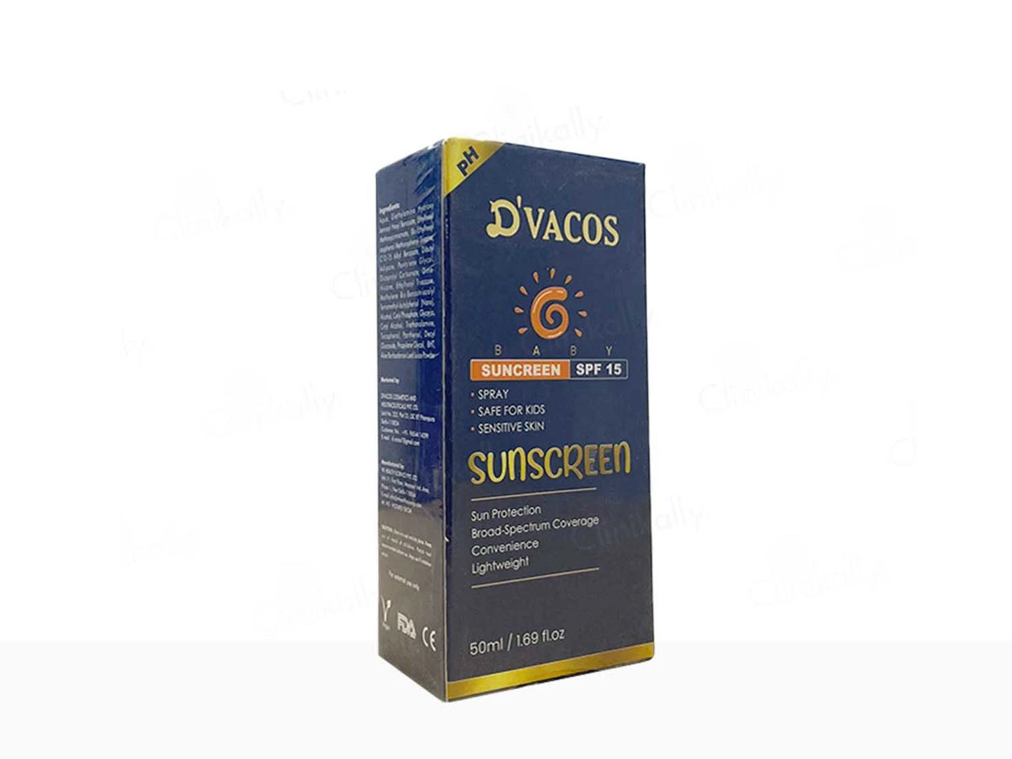 D'Vacos Baby Sunscreen Spray SPF 15