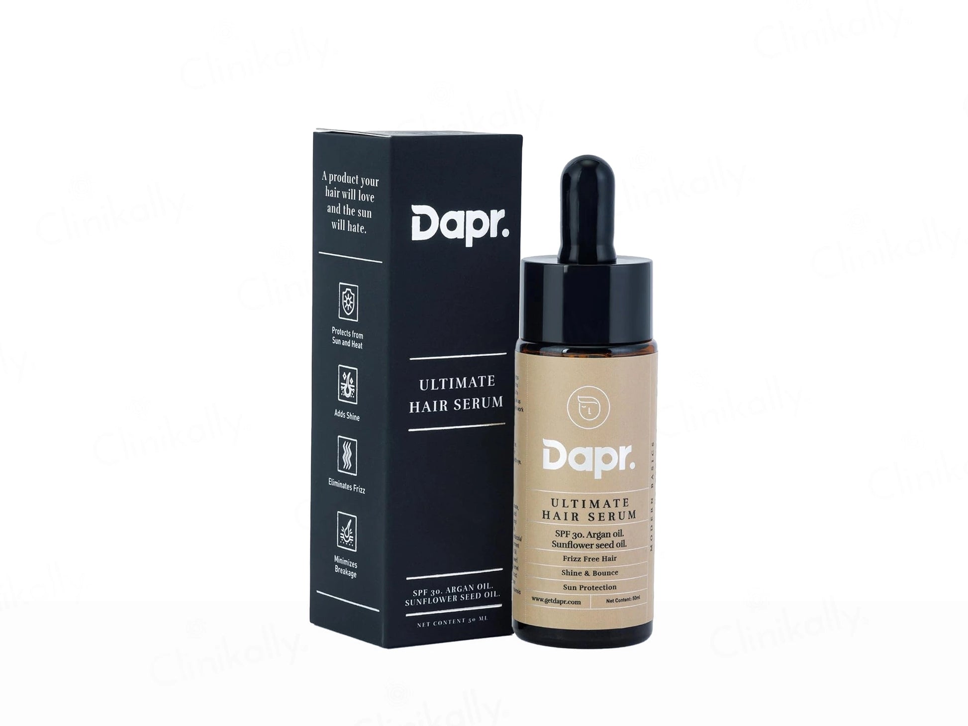 Dapr. Argan Oil and  Sunflower Seed Oil Ultimate Hair Serum SPF 30