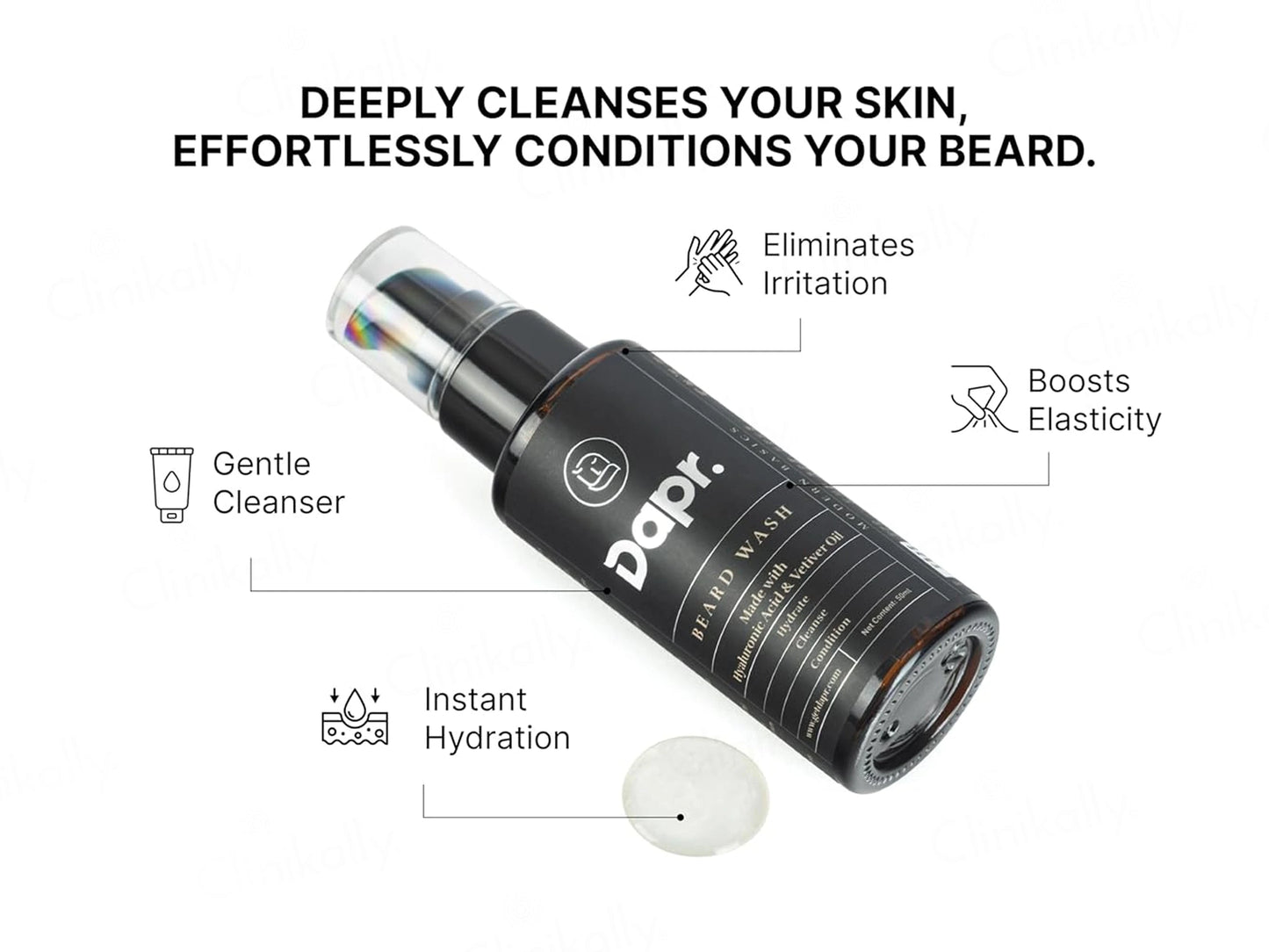 Dapr. Beard Wash With Hyaluronic Acid and  Vetiver Oil