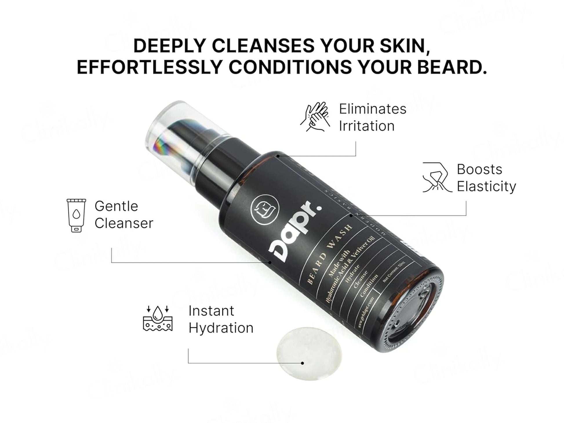 Dapr. Beard Wash With Hyaluronic Acid and  Vetiver Oil