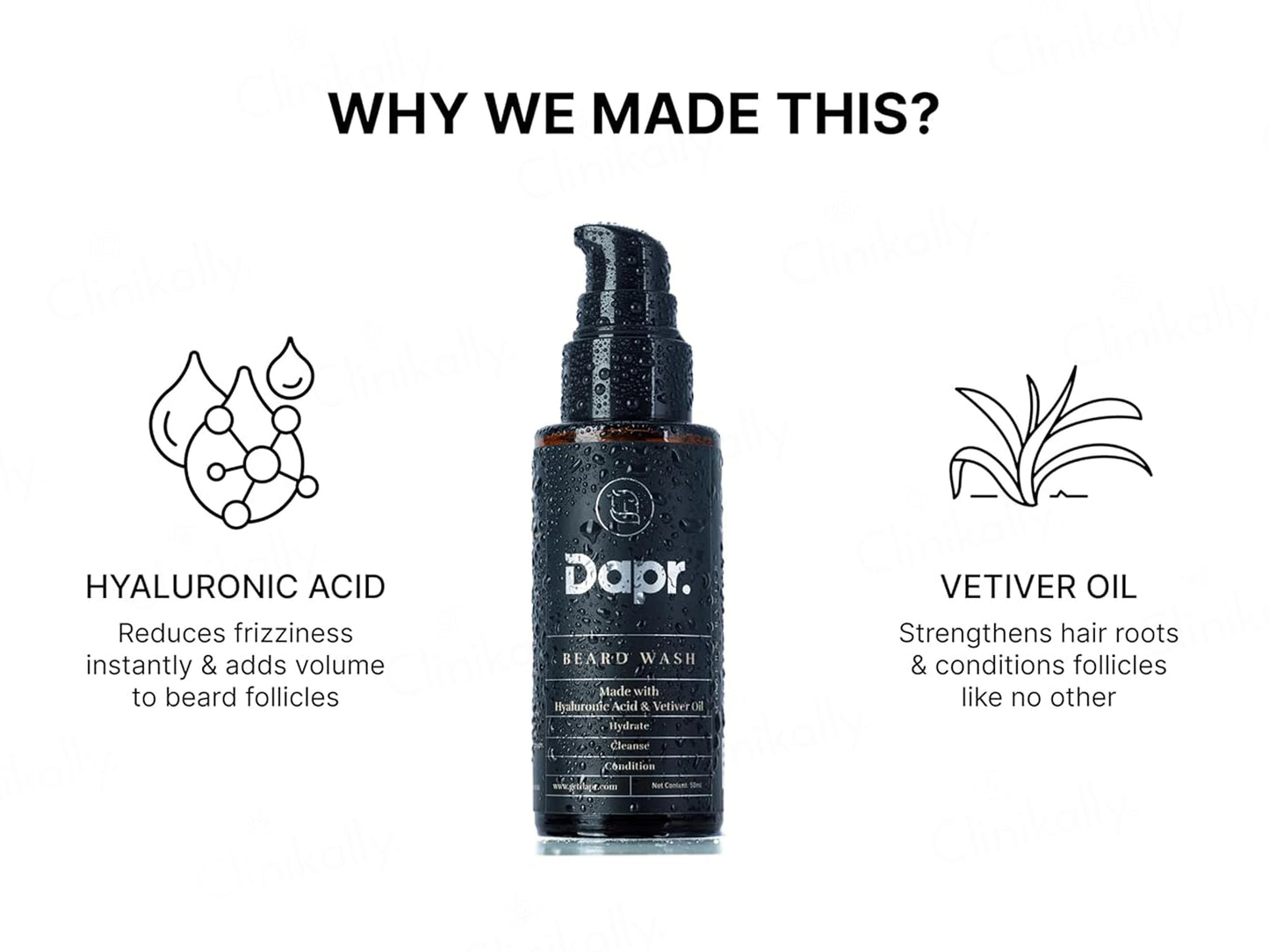 Dapr. Beard Wash With Hyaluronic Acid and  Vetiver Oil